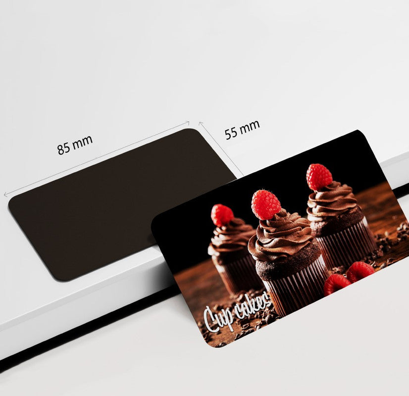 dhcrafts Rectangular Rubber Fridge Magnet Multicolor Food Cupcakes D3 Rectangular Design Pack of 1 (8.6cm x 5.4cm)